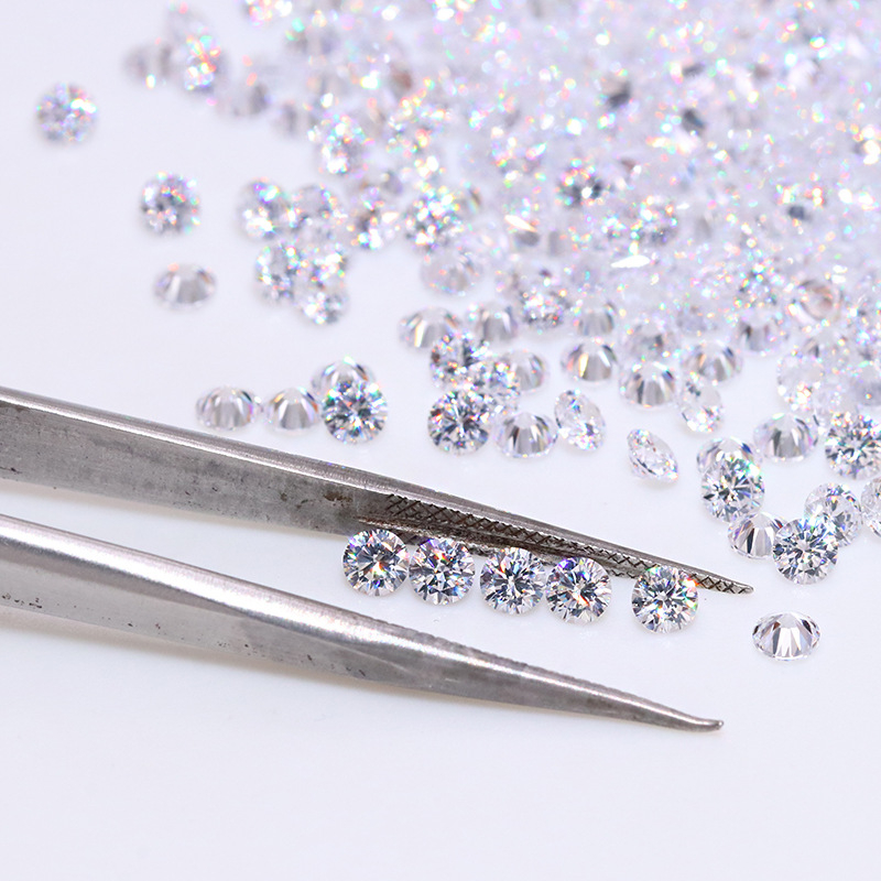 Moissanite rotunde, claritate VVS, luciu lustruit, material sintetic, personalizabil prin cerere — Xia Lin Jewelry