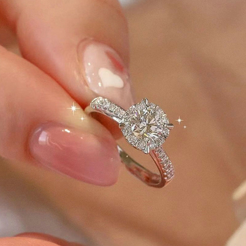  Gyűrű 925-ös ezüstből, Simon Pavilion, szív stílus, elektroplattázás