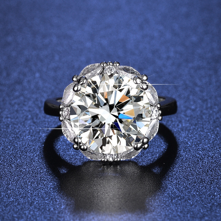 Prsten Fang Qili, geometrijski stil, materijal bijeli bakar, elektroplatiranje