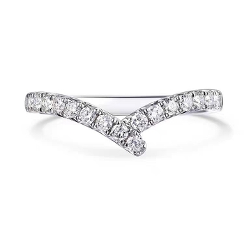 S999 Sterling srebrni V-oblik Moissanit prsten HW Branch za parove, dar za zaruke
