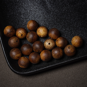 Agarwood helmestikk komplekt käevõru valmistamiseks – 108 looduslikku ümmargust helmi, käsitöö ja poleeritud DIY juveelid