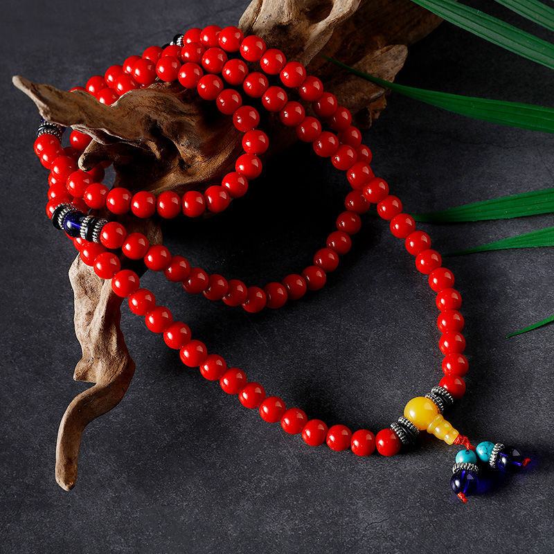 Tiibeti stiilis 108 helmiga budistlik palvekäevõru, kingitus uue kodu sissekolimise jaoks