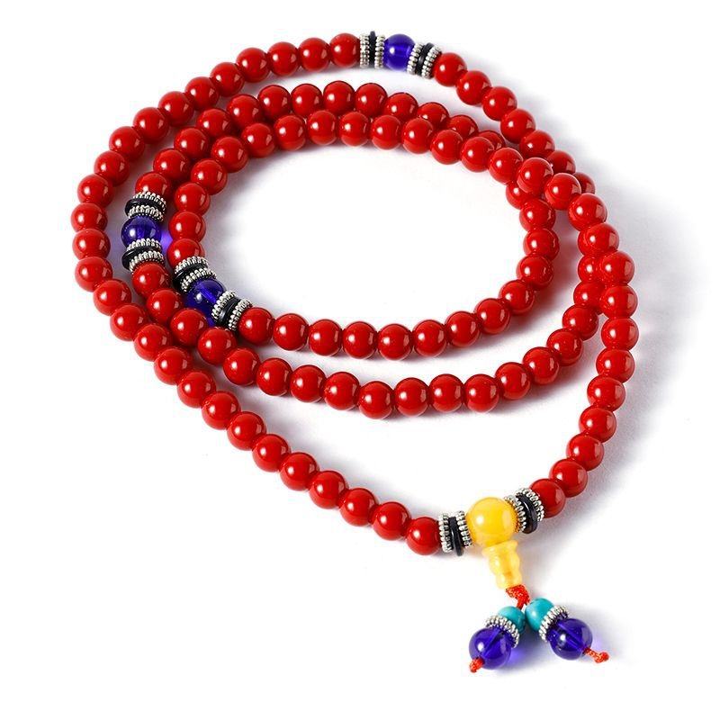 Tiibeti stiilis 108 helmiga budistlik palvekäevõru, kingitus uue kodu sissekolimise jaoks