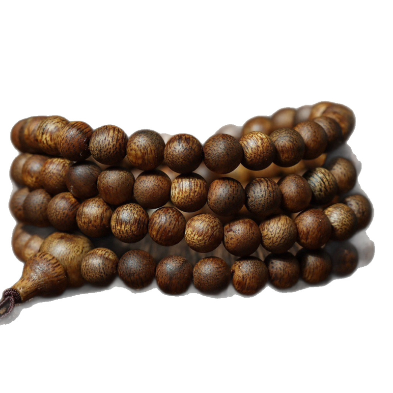 Qinan Agarwood käevõru, 108 helmikut, looduslik, poleeritud – etniline stiil, suvi 2023