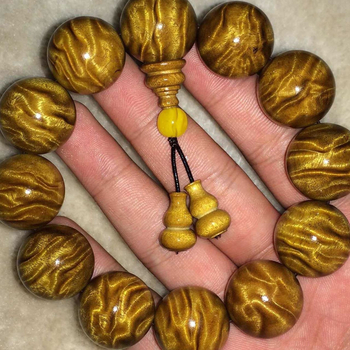 Nanmu drveta narukvica s perlicama, retro stil, unisex, ručna izrada, 18 perli, mogućnost prilagodbe