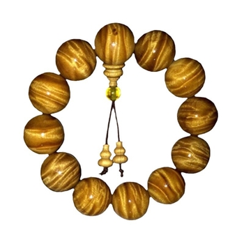 Nanmu drveta narukvica s perlicama, retro stil, unisex, ručna izrada, 18 perli, mogućnost prilagodbe