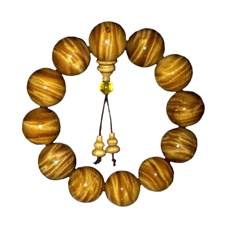 Nanmu drveta narukvica s perlicama, retro stil, unisex, ručna izrada, 18 perli, mogućnost prilagodbe