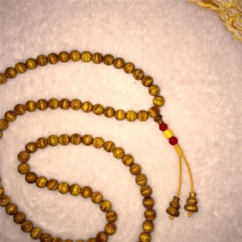 Nanmu fa 108 gyöngyös karkötő, vízhullám mintázat, gravírozás, modern minimalista stílus