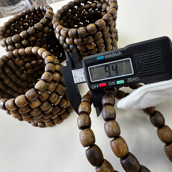 Brățară din Agarwood, vintage, unisex, cu mărgele tip tambur – 22 bucăți, origine Hainan