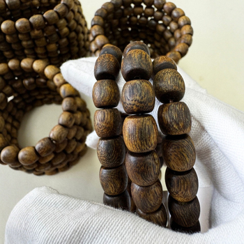 Brățară din Agarwood, vintage, unisex, cu mărgele tip tambur – 22 bucăți, origine Hainan
