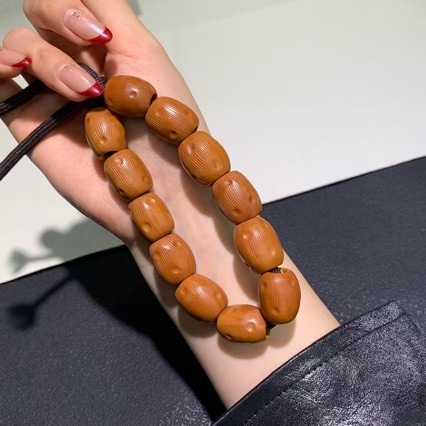 Brățară din sâmburi de măslin, unisex, stil chinezesc nou, gravură, 10 buc.