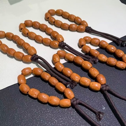 Brățară din sâmburi de măslin, unisex, stil chinezesc nou, gravură, 10 buc.