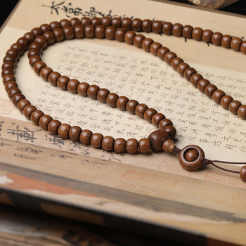 Puidust mala 108 helmedest käevõru, hiina stiilis, pool käsitööd