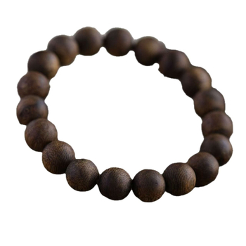 Brățară din Agarwood, design simplu, unisex; mărgele rotunde, 108 bucăți, finisaj lustruit.