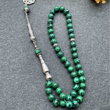 Etnikus stílusú türkiz TASBIH imádságsor karkötő, kézzel készített öntéssel, Termék szám 101