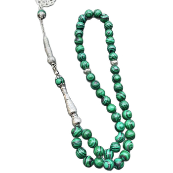 Etnikus stílusú türkiz TASBIH imádságsor karkötő, kézzel készített öntéssel, Termék szám 101