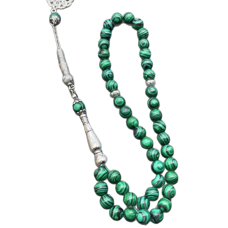 Etnikus stílusú türkiz TASBIH imádságsor karkötő, kézzel készített öntéssel, Termék szám 101