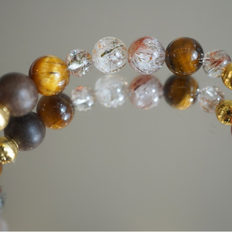 Гривна с кръгли мъниста Rosewood, агарово дърво вграждане, стил: Нов китайски стил, дамска, пролет 2025