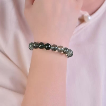 Brățară din cristale, stil natural, unisex, lucrată manual, primăvară 2025