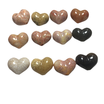 Brățară din jad coral, în formă de inimă, lustruită, versatilă pentru bărbați și femei