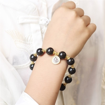 Brățară Hexiang cu mărgele, Stil chinezesc nou, Procesare cu ulei, 120 mărgele, pentru femei