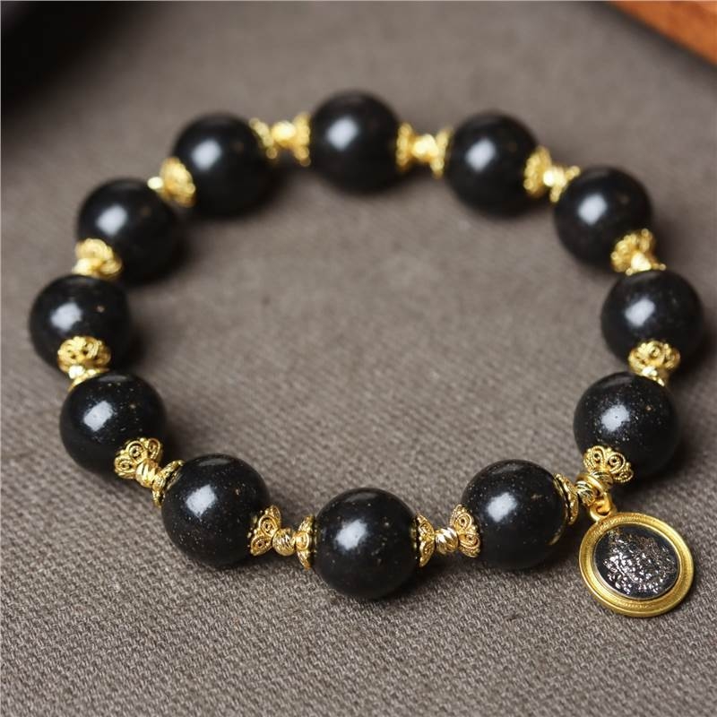 Brățară Hexiang cu mărgele, Stil chinezesc nou, Procesare cu ulei, 120 mărgele, pentru femei