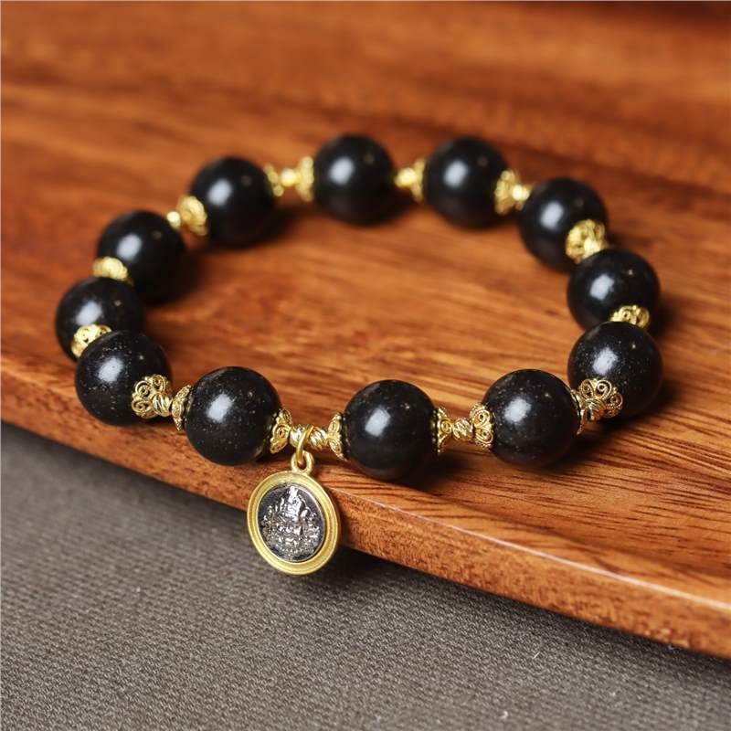 Brățară Hexiang cu mărgele, Stil chinezesc nou, Procesare cu ulei, 120 mărgele, pentru femei