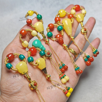 Set accesorii bijuterii DIY – Material sticlă/glazat, Origine Shanwei, Primăvara 2025, Stil literar retro