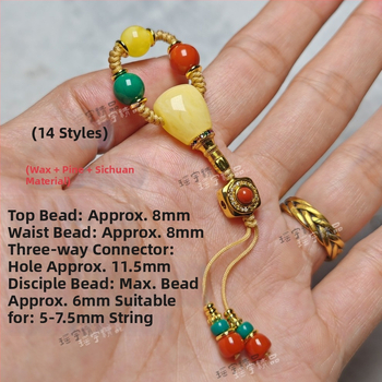 Set accesorii bijuterii DIY – Material sticlă/glazat, Origine Shanwei, Primăvara 2025, Stil literar retro