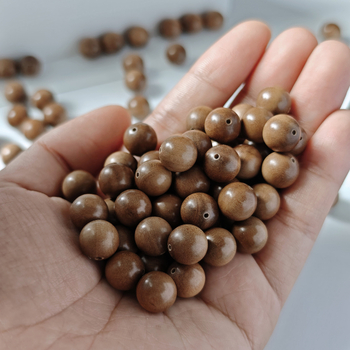 Brățară din lemn cu 108 mărgele, stil etnic, unisex, realizată manual, lemn de santal indian