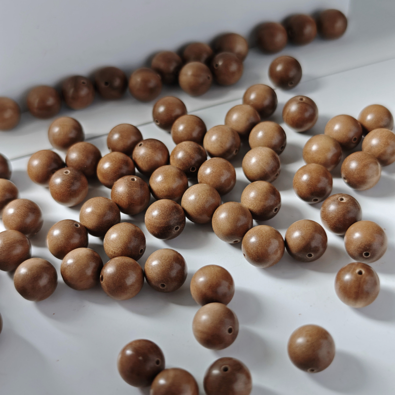 Brățară din lemn cu 108 mărgele, stil etnic, unisex, realizată manual, lemn de santal indian