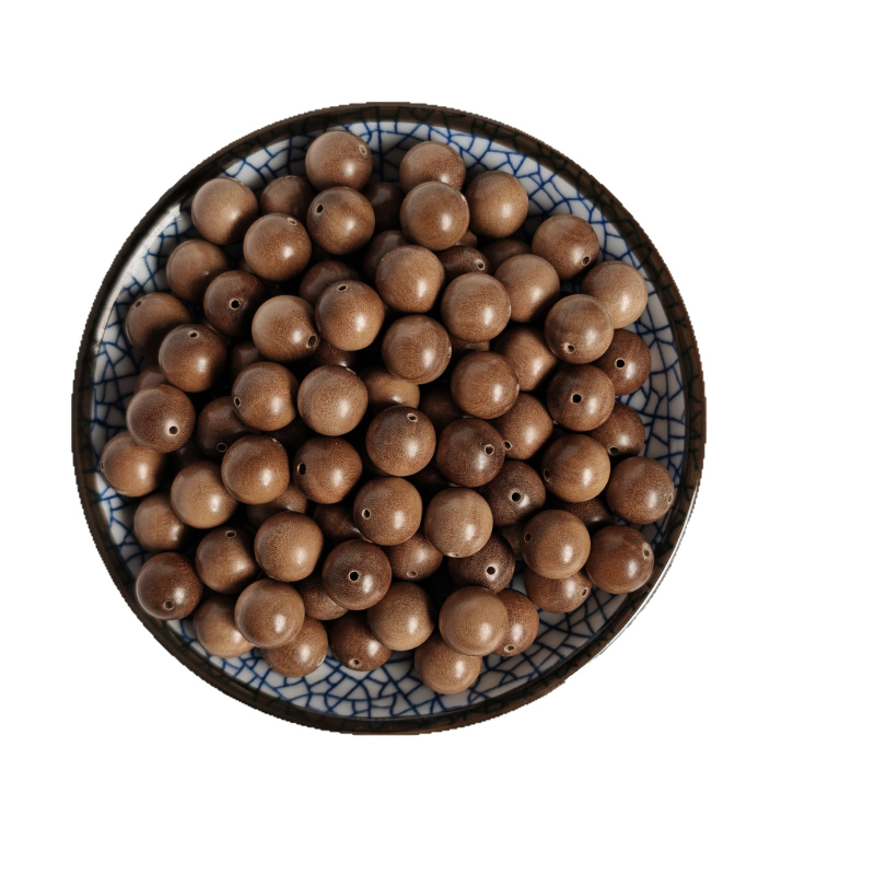 Brățară din lemn cu 108 mărgele, stil etnic, unisex, realizată manual, lemn de santal indian