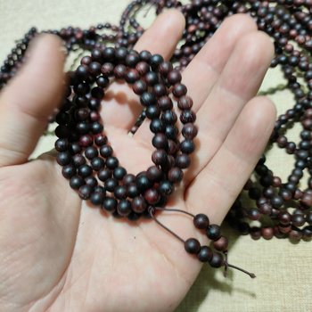 Brățară budistă de mărgele cu 108 mărgele, material Agarwood, croială naturală, stil chinezesc, lansare toamnă 2024