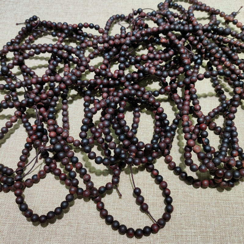 Brățară budistă de mărgele cu 108 mărgele, material Agarwood, croială naturală, stil chinezesc, lansare toamnă 2024