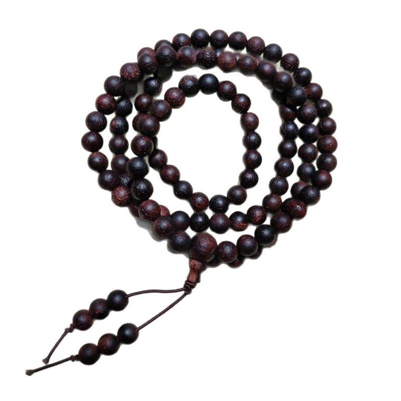 Brățară budistă de mărgele cu 108 mărgele, material Agarwood, croială naturală, stil chinezesc, lansare toamnă 2024
