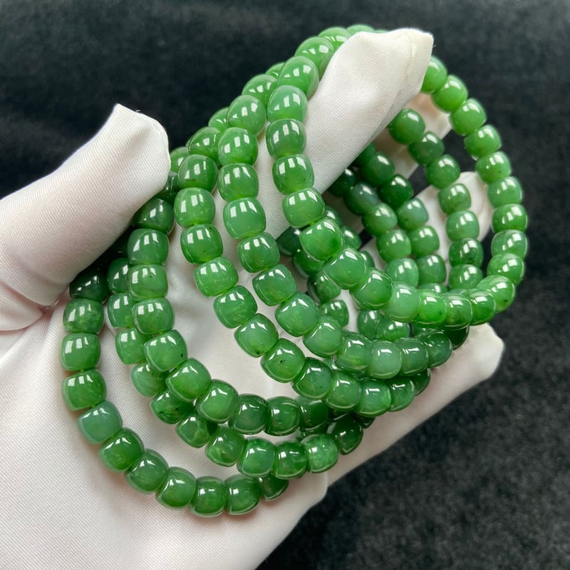 Brățară geometrică vintage din Jad Hetian, unisex, finisaj lucios