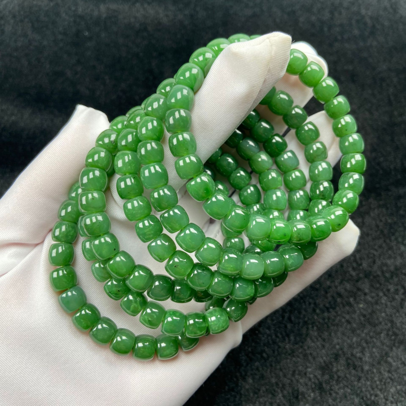 Brățară geometrică vintage din Jad Hetian, unisex, finisaj lucios