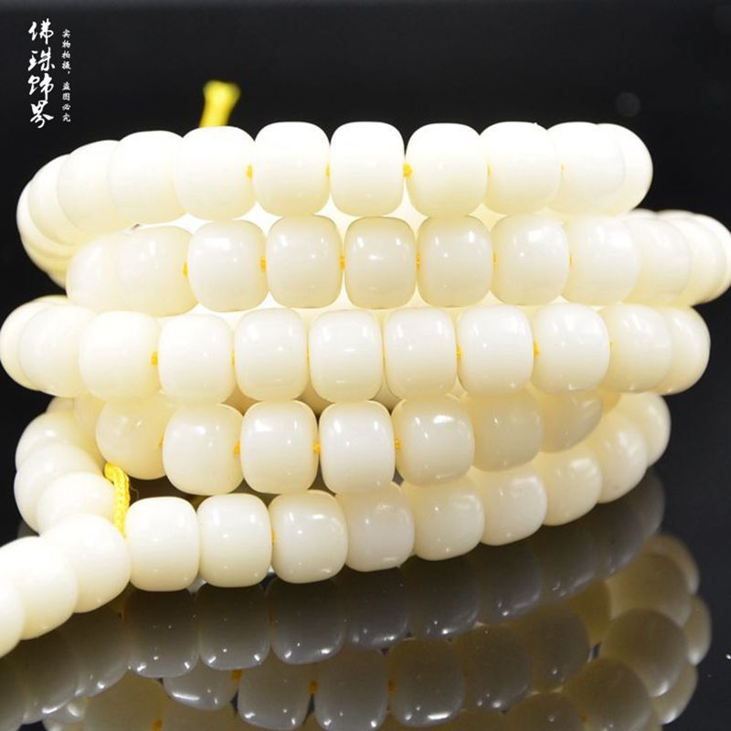 Bodhi korijen kuglice — 108 okruglih bijelih Bodhi korijena i 114 cilindričnih Bodhi korijena, 6×8 mm, poluproizvod