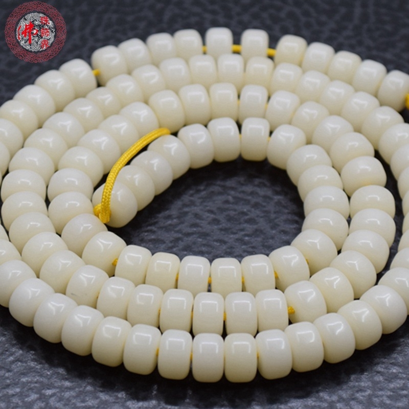 Bodhi korijen kuglice — 108 okruglih bijelih Bodhi korijena i 114 cilindričnih Bodhi korijena, 6×8 mm, poluproizvod