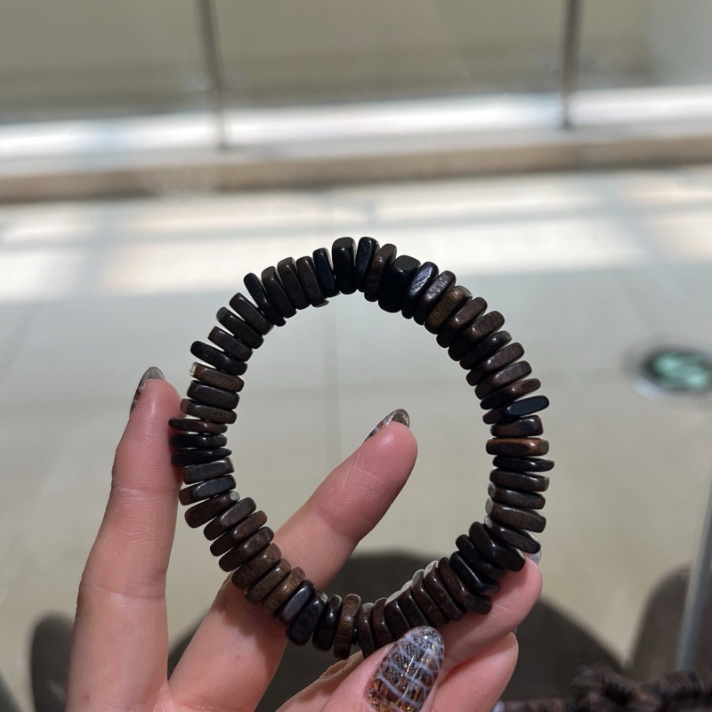 Brățară Agarwood, stil retro unisex, din lemn cu gravură, formă 20213, primăvara 2023