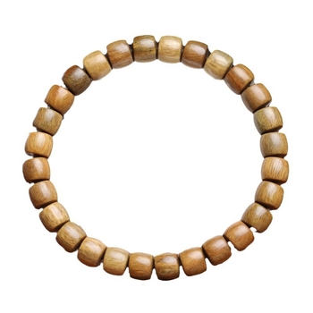 Brățară din lemn de santal, naturală, unisex, făcută manual, 28 mărgele, Ming core chord