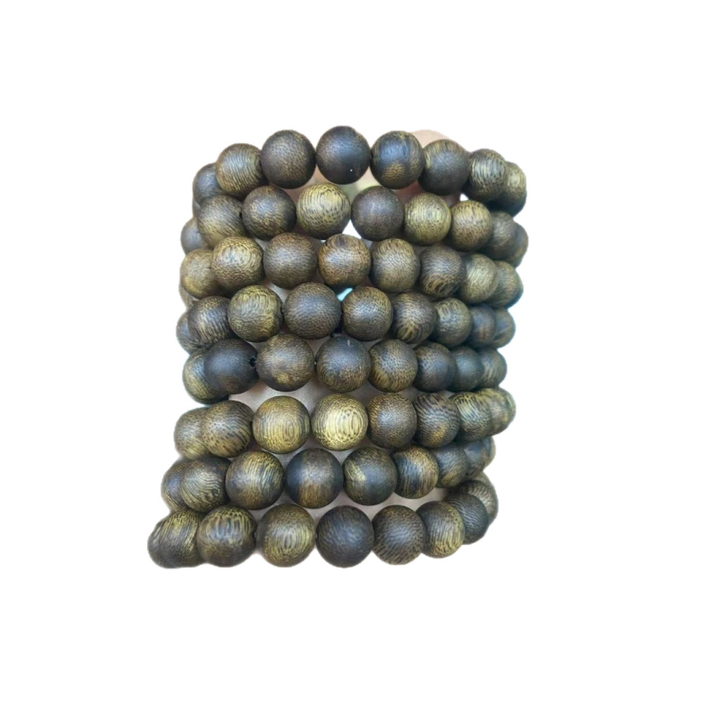 Narukvica od agarwooda, elegantna, ručna izrada, prirodni, polirani drveni Buddha perle