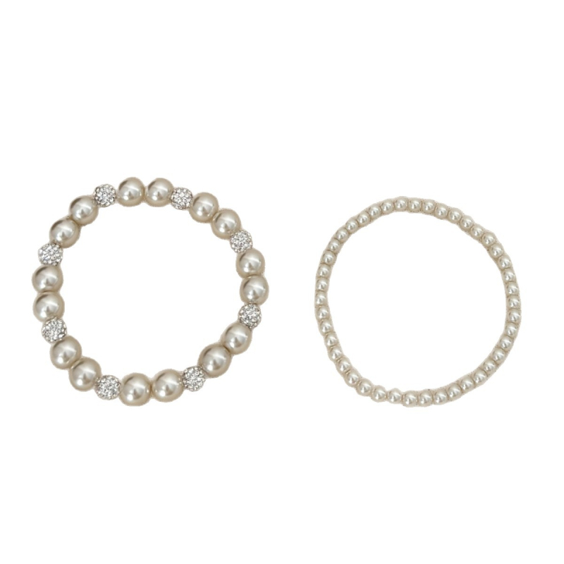 Brățară din perle artificiale, design geometric modern minimalist, micro-setare