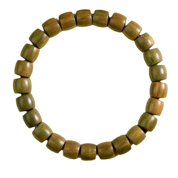 Βραχιόλι από πράσινο σανταλόξυλο με χάντρες Βούδα, κυλινδρικές χάντρες μπαμπού, χειροποίητο, μοντέρνο μινιμαλιστικό στυλ