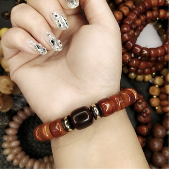 Bratara Bodhi din os de iac pentru bărbați, mărgele osoase, cerc simplu, stil 20213, primăvara 2023