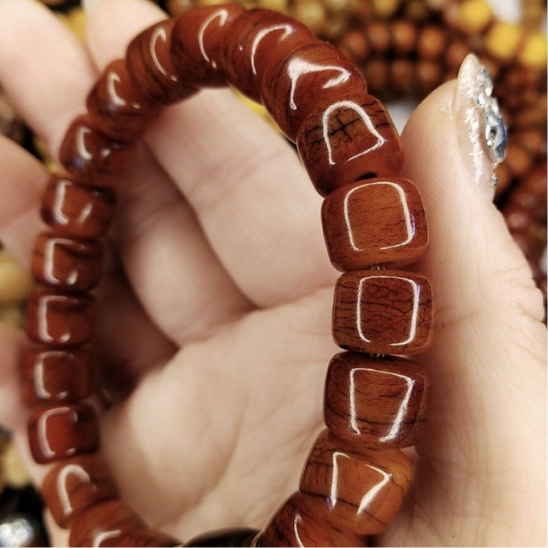 Bratara Bodhi din os de iac pentru bărbați, mărgele osoase, cerc simplu, stil 20213, primăvara 2023