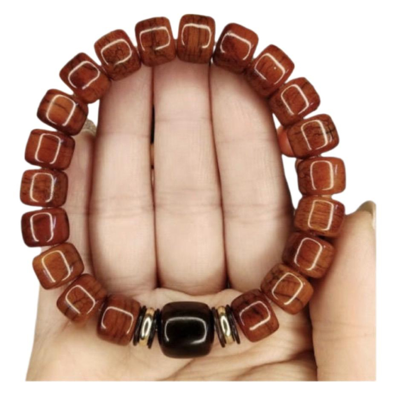 Bratara Bodhi din os de iac pentru bărbați, mărgele osoase, cerc simplu, stil 20213, primăvara 2023