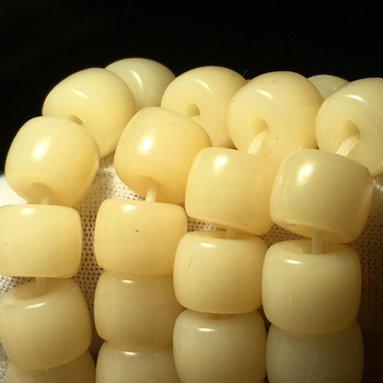 Brățară din mărgele cilindrice din os de cămilă, 108 mărgele, lustruită, stil religios/totem, Hengyue Craft