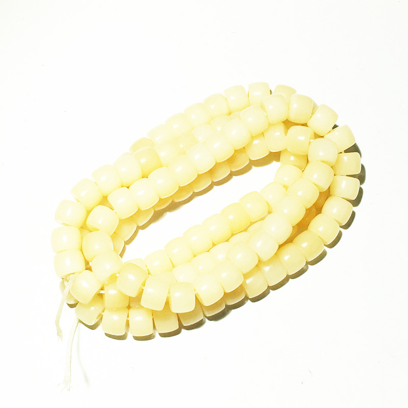 Brățară din mărgele cilindrice din os de cămilă, 108 mărgele, lustruită, stil religios/totem, Hengyue Craft