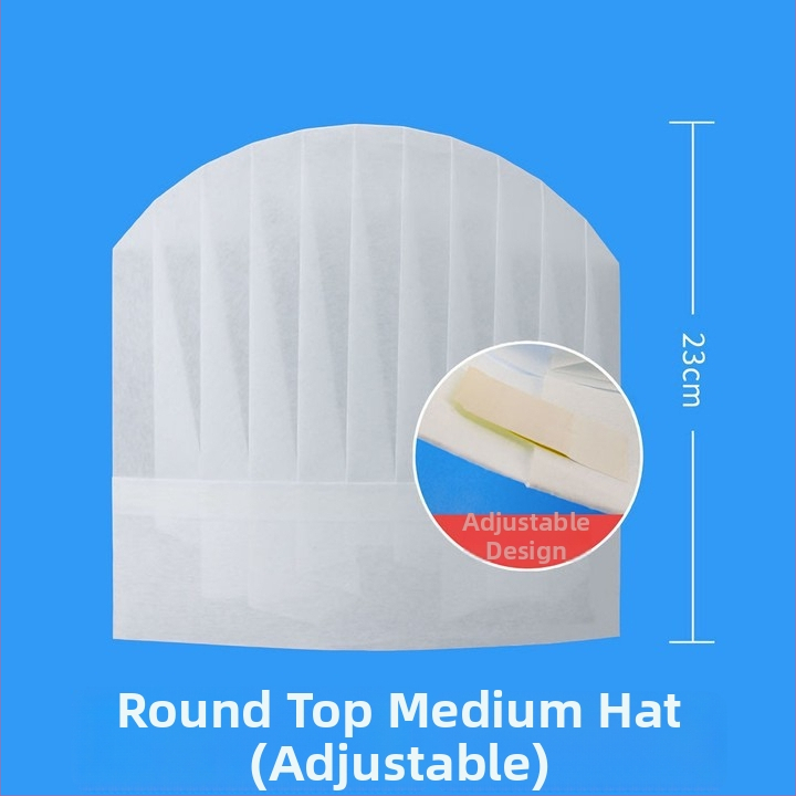 Vienkartinė šefų kepurė, nepluošto medžiaga, aukšta kepurė, unisex, virtuvė / maitinimas, pavasaris